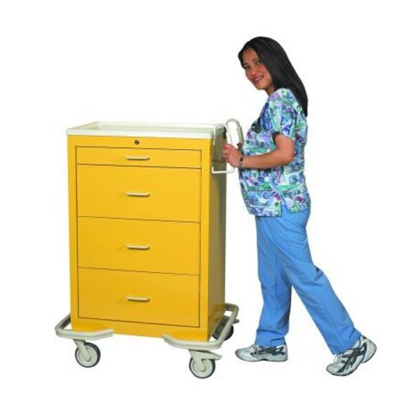 Mpd Medical 4 Drawer Aluminum Iso Cart, Key Lock, Crash Cart Blue MKS430ACCB Zoro